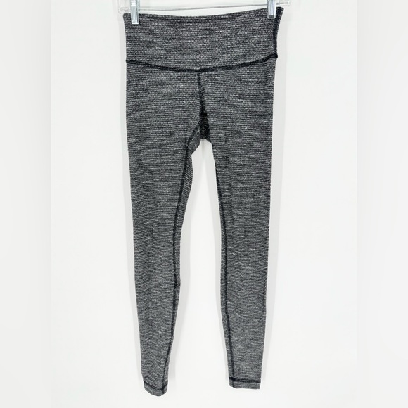 Lululemon Wunder Under Low-Rise Tight 28" Luon Variegated Knit Black Heathered 6 - Picture 6 of 13